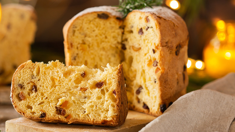 Traditional Italian Christmas cake Panettone