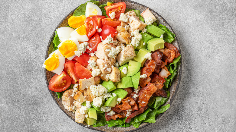 Traditional Cobb salad with avocados