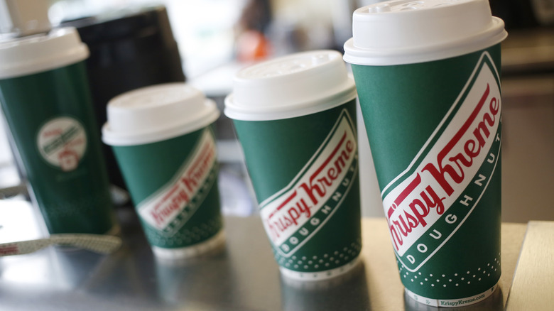 Krispy Kreme coffee cups