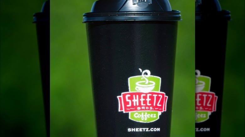 Black Sheetz coffee cup