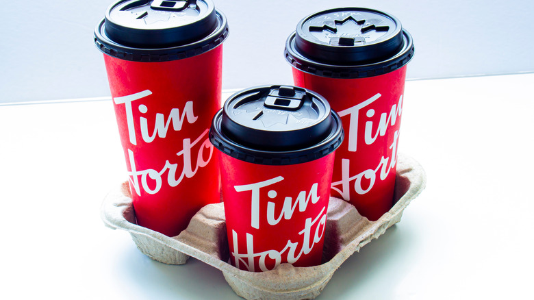 Tim Hortons coffee cups