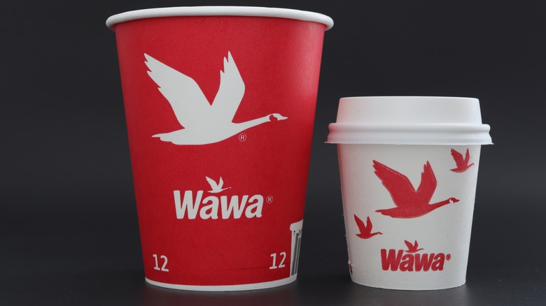 Wawa small and large coffee