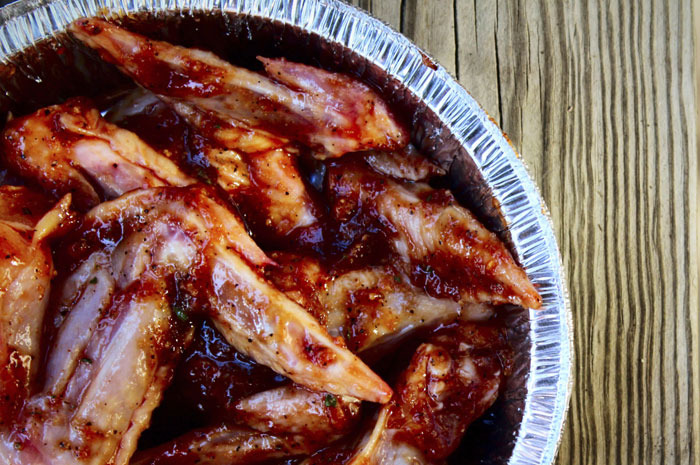 Cranberry Plum Glazed Chicken Wings or Turkey Wings