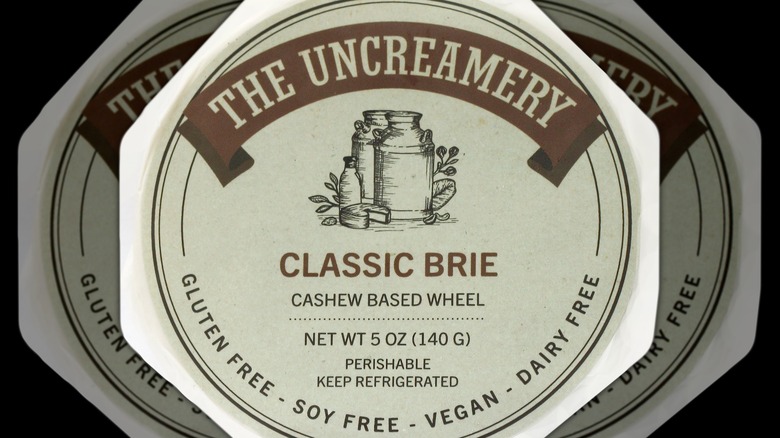 Wheel of dairy-free brie