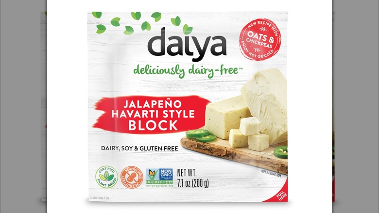 Block of Daiya cheese packaging