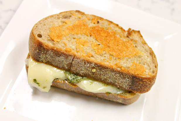 Parmesan-Crusted Pesto-Gruyére Grilled Cheese Recipe