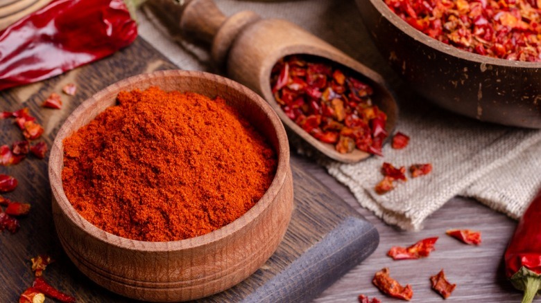 Chili powder in a bowl