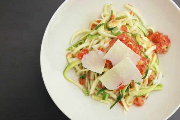 Zucchini "Noodles" with Fresh Tomato Sauce