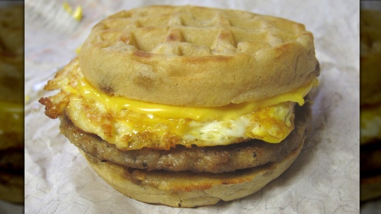 JitB Breakfast Waffle Sandwich