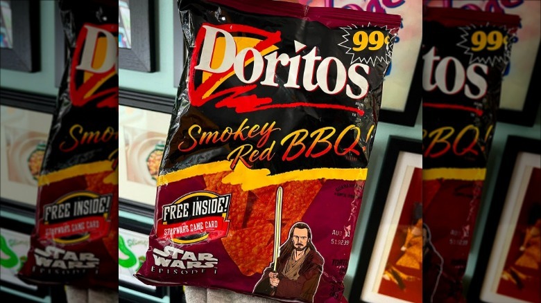 Close-up of Doritos Smokey Red BBQ