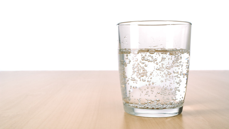 glass of sparkling water