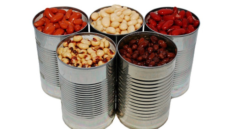 cans of different beans