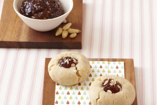 10. Pine Nut Thumbprint Cookies with Fig Jam