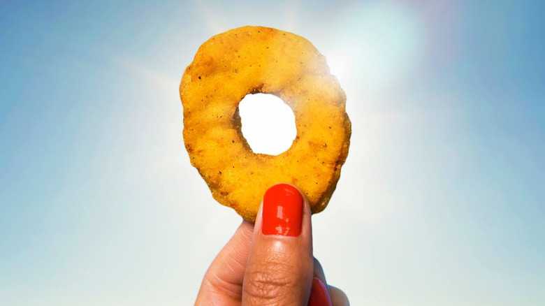 fried chicken in ring shape