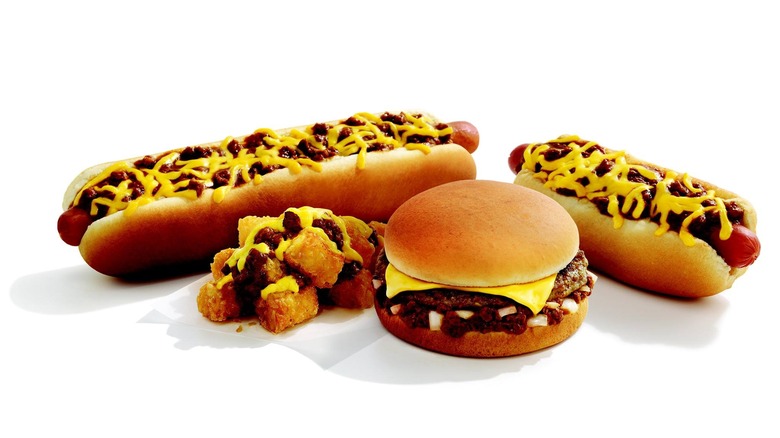 Fast food items with chili