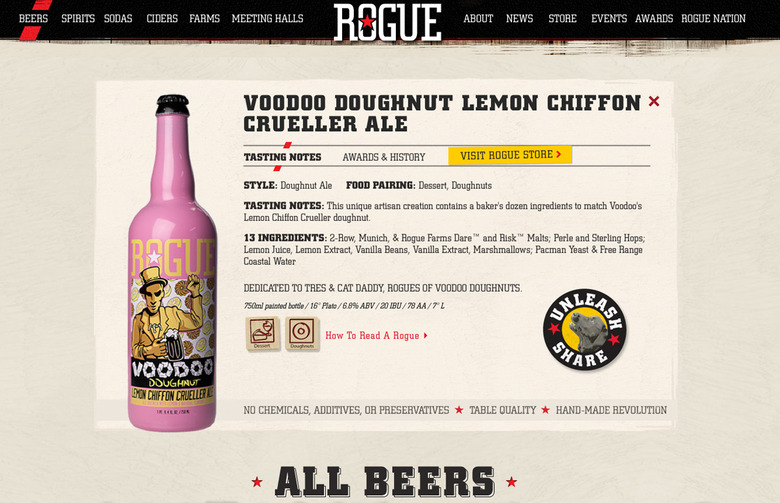 Vodoo Doughnut Lemon Chiffron Crueller Ale: Rogue