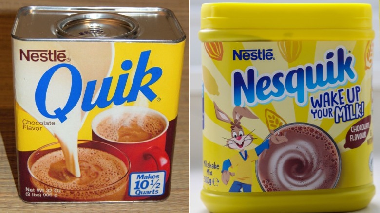 Nestlé Quik and Nesquik containers