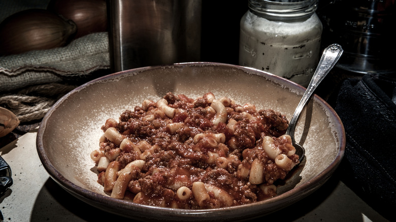 Depression-era beef and macaroni dish