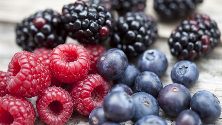 three types of berries