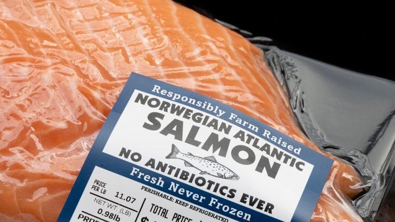 Packaged salmon