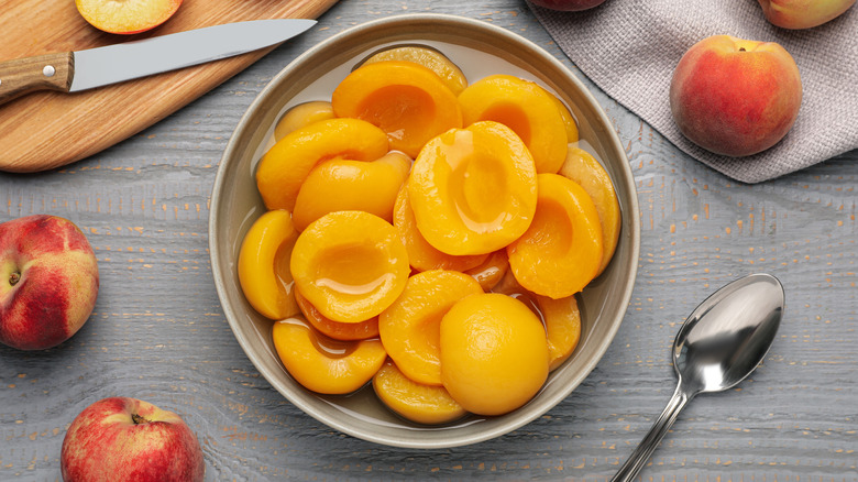 Canned peaches