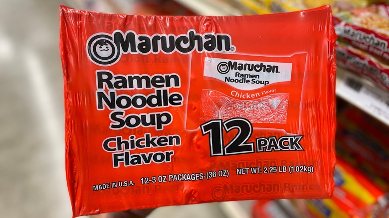 12-pack of ramen noodles