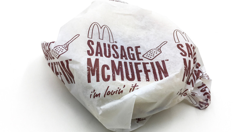 McDonald's sausage McMuffin 