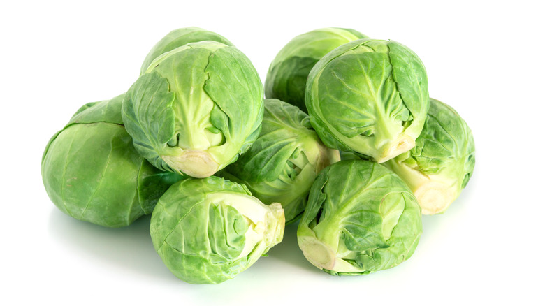 Small pile of Brussels sprouts