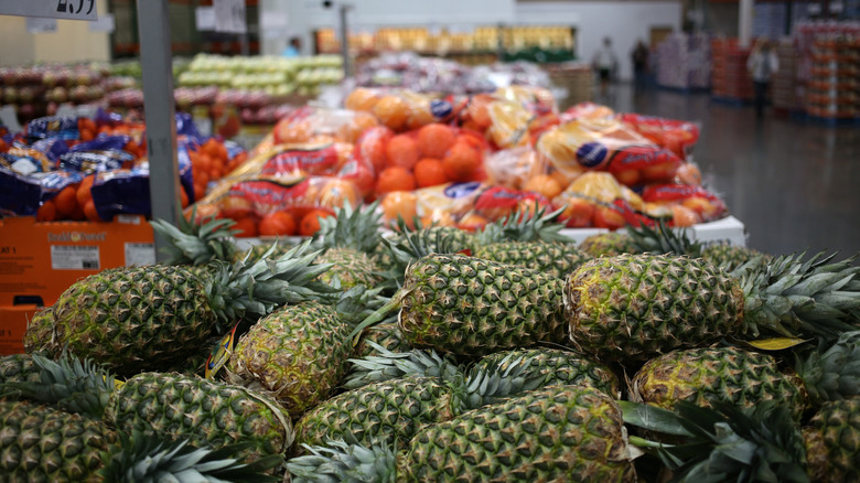 pile of pineapples at costco