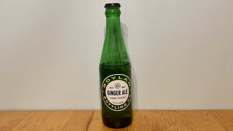 Green bottle of Boylan Ginger Ale