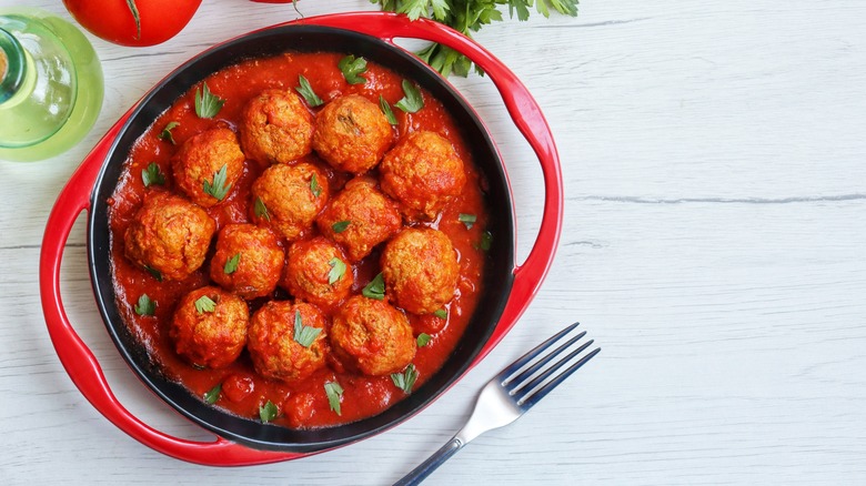 Italian meatballs in tomato sauce