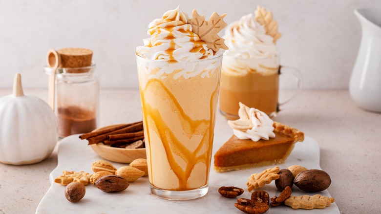 Milkshake with pumpkin pie