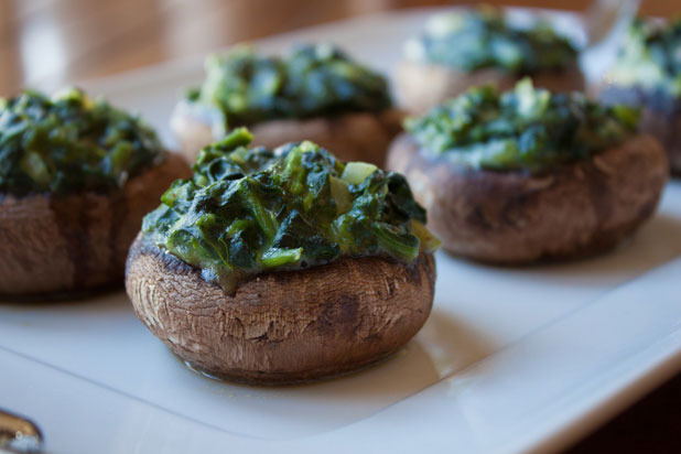 Creamed Spinach-Stuffed Portobello Mushrooms