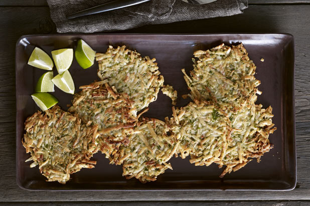 Malanga Fritters with Serrano Chiles and Garlic