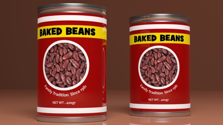 Two cans generic baked beans