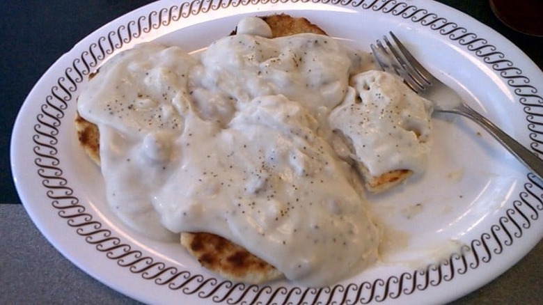 Waffle House biscuits and gravy