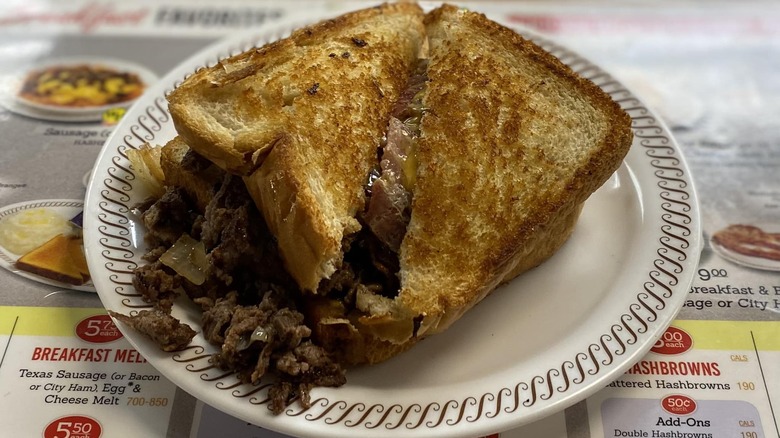 Waffle House Texas cheesesteak melt