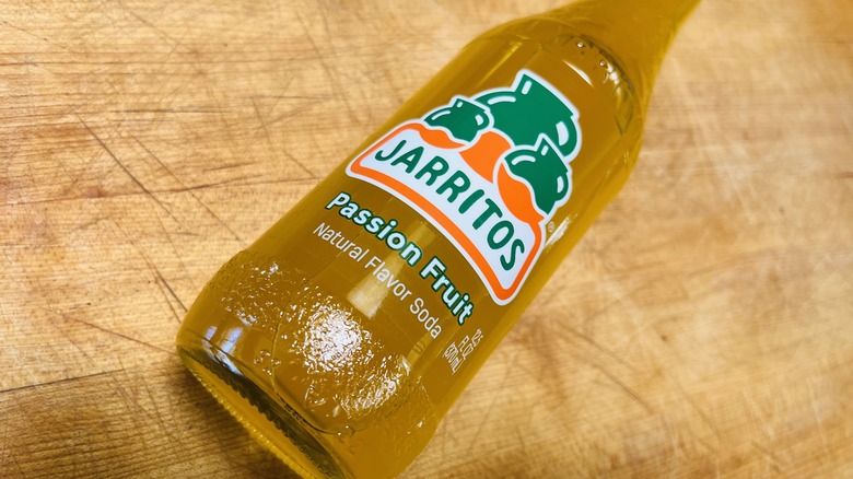 passion fruit jarritos soda bottle