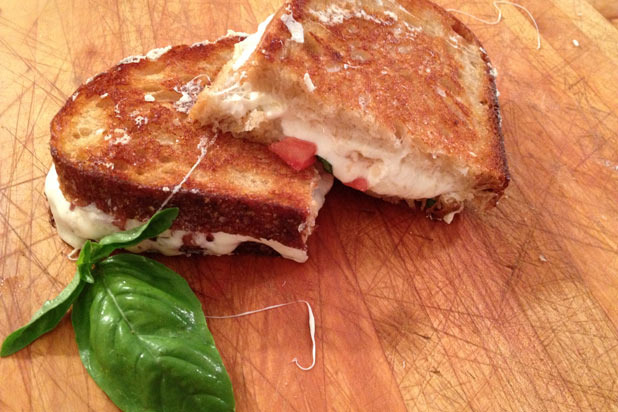 Marinated Tomato and Mozzarella Grilled Cheese