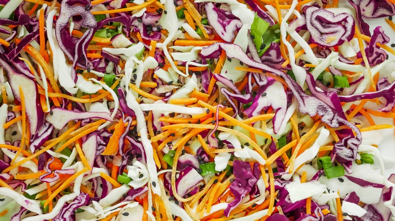 Close-up of coleslaw