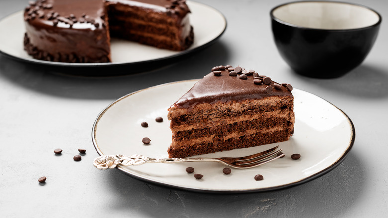 Layered chocolate cake