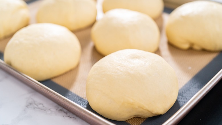 Rising brioche dough