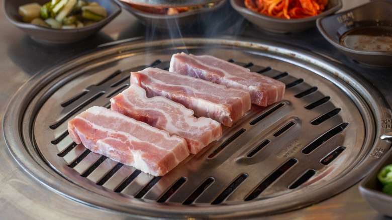 Pork Belly on korean grill