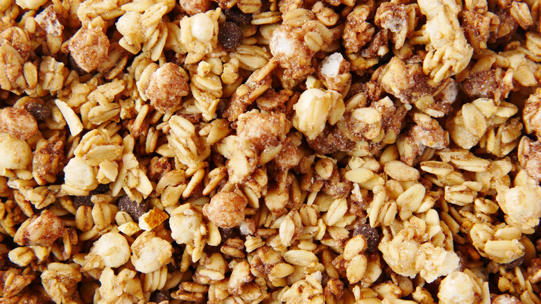 granola with various ingredients