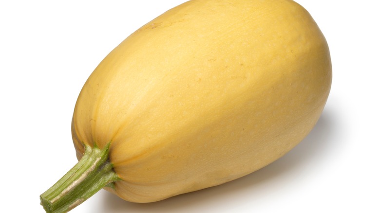 Clean spaghetti squash close up