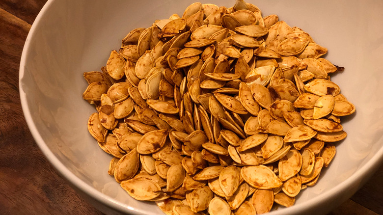 Roasted spaghetti squash seeds