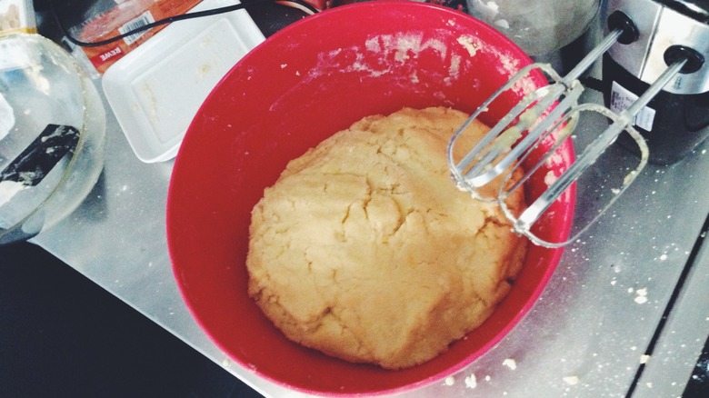 Cookie dough in a bowl