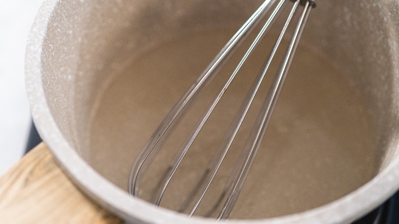 Stirring simple syrup