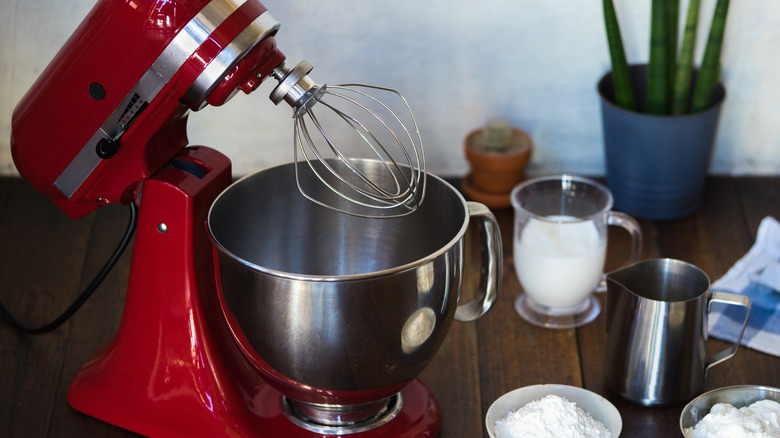 Electric mixer and ingredients