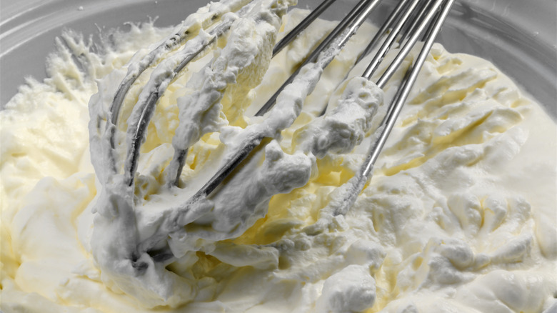 Whisk in whipped cream